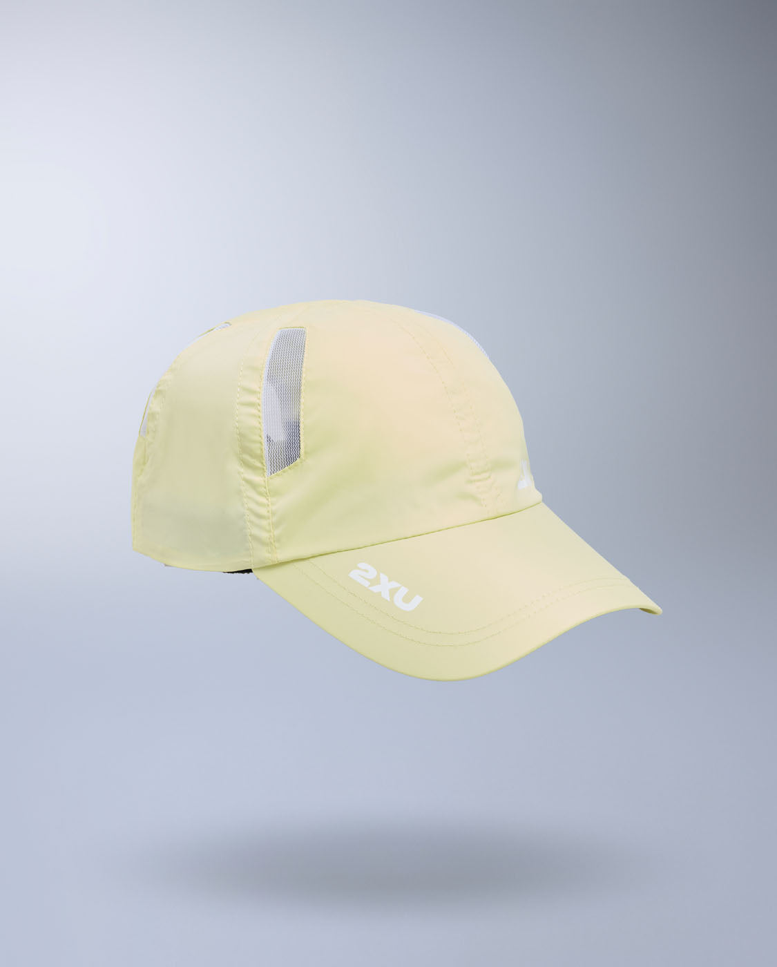 2XU Unisex's Run Cap - Lemon Ice/White