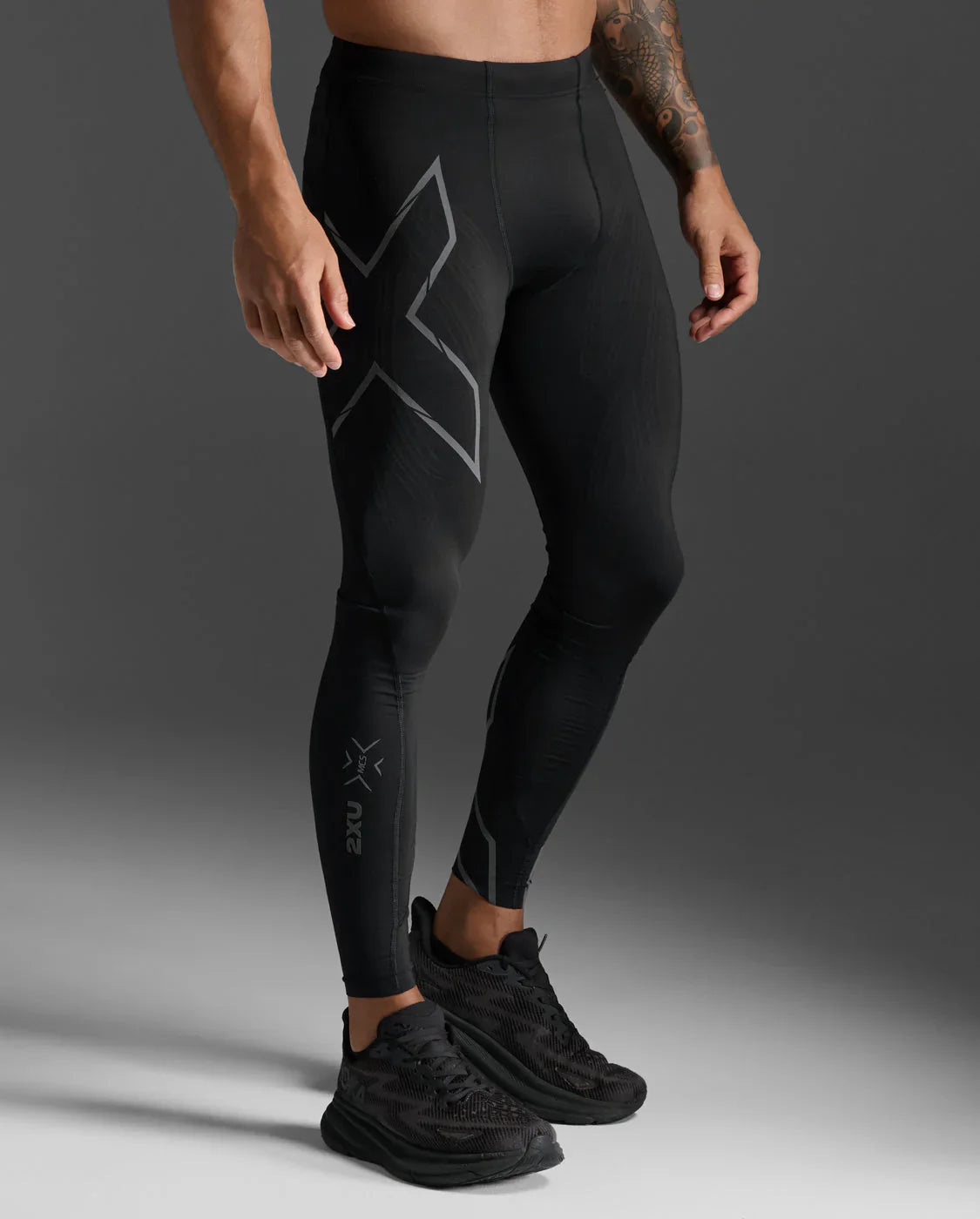 2XU Men's Light Speed Compression Tights - BLK/BRF