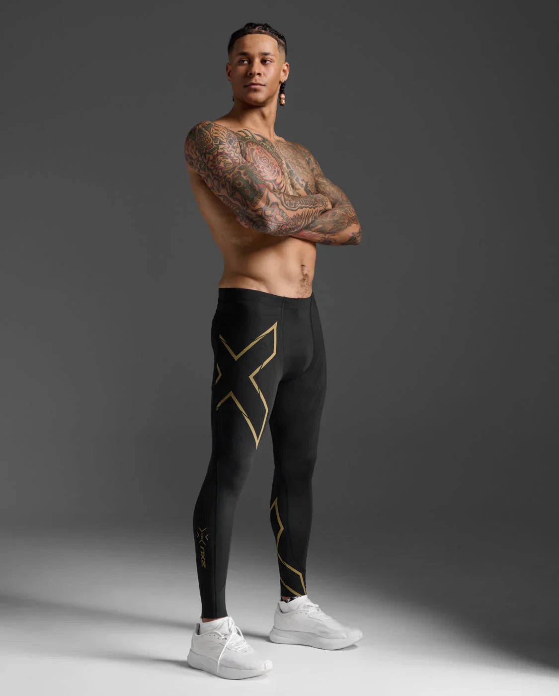 2XU Men's Light Speed Compression Tights - BLK/GRF