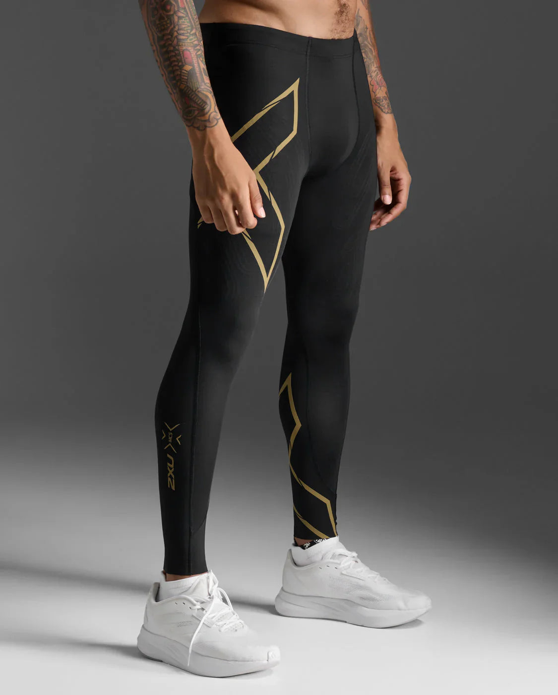 2XU Men's Light Speed Compression Tights - BLK/GRF