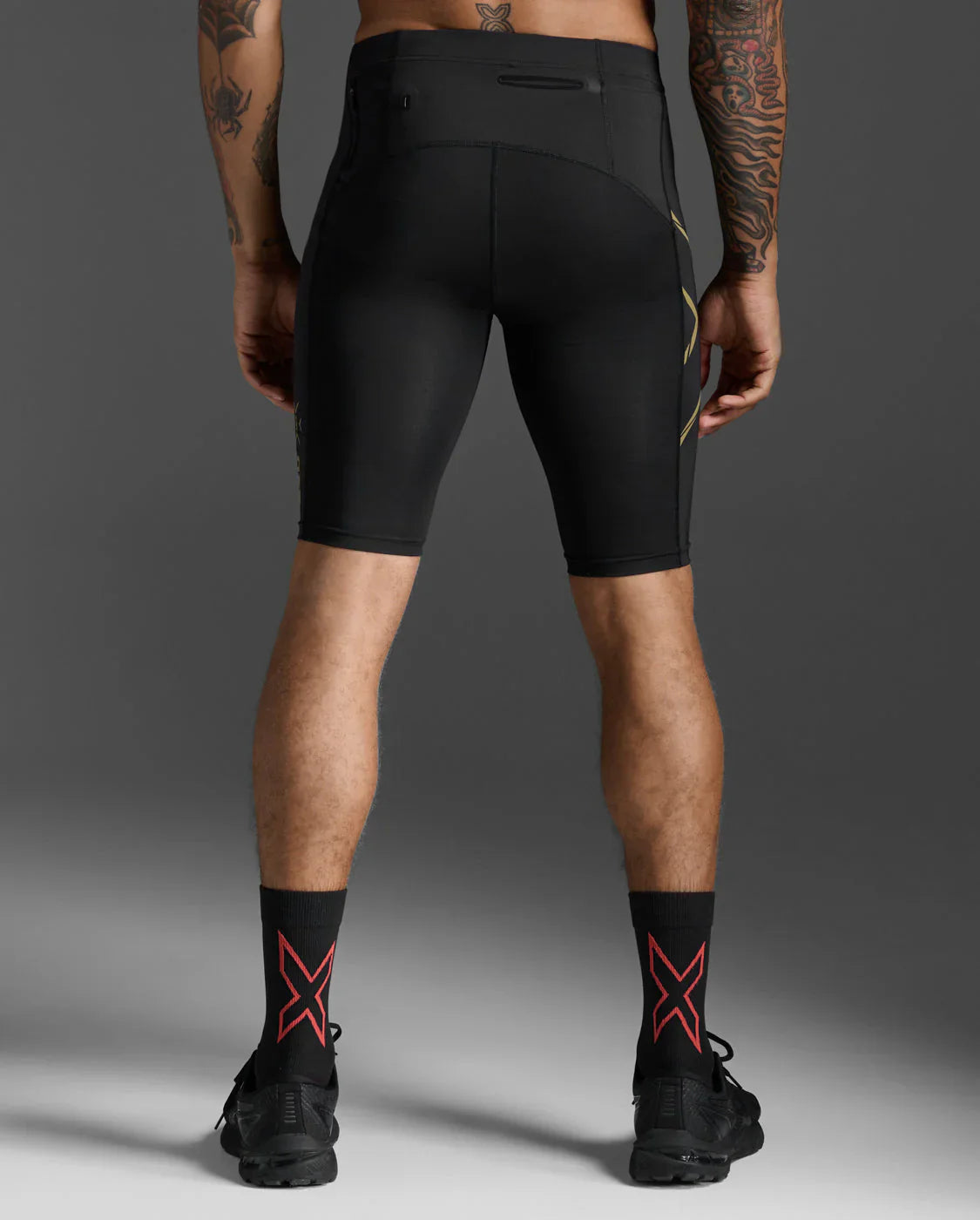 2XU Men's Light Speed Compression Shorts - BLK/GRF