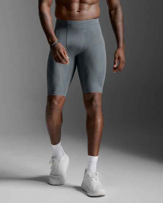 2XU Men's Light Speed Compression Shorts - TRB/BRF