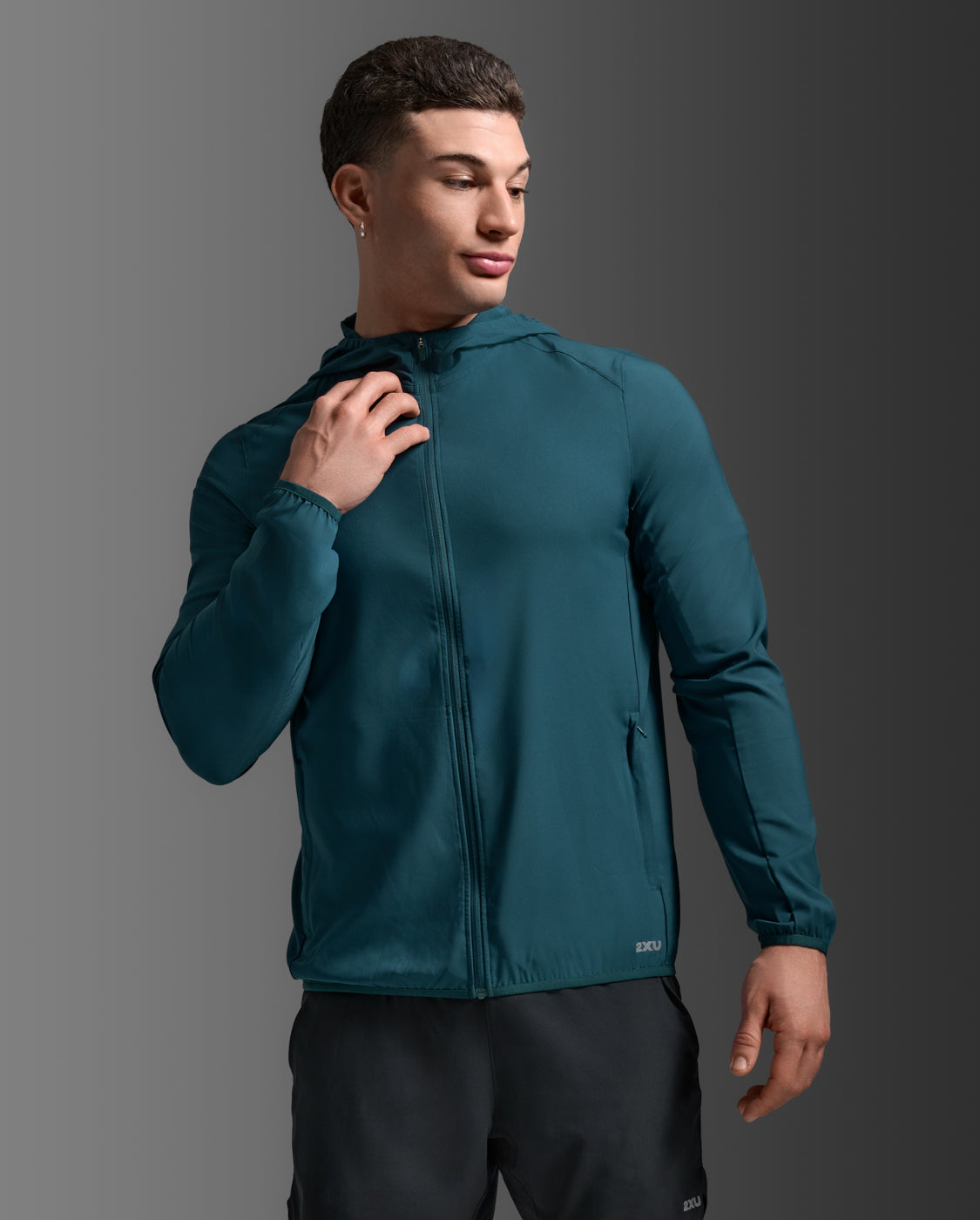 2XU Men's Aero Jacket - Dark Moss/Silver Reflective