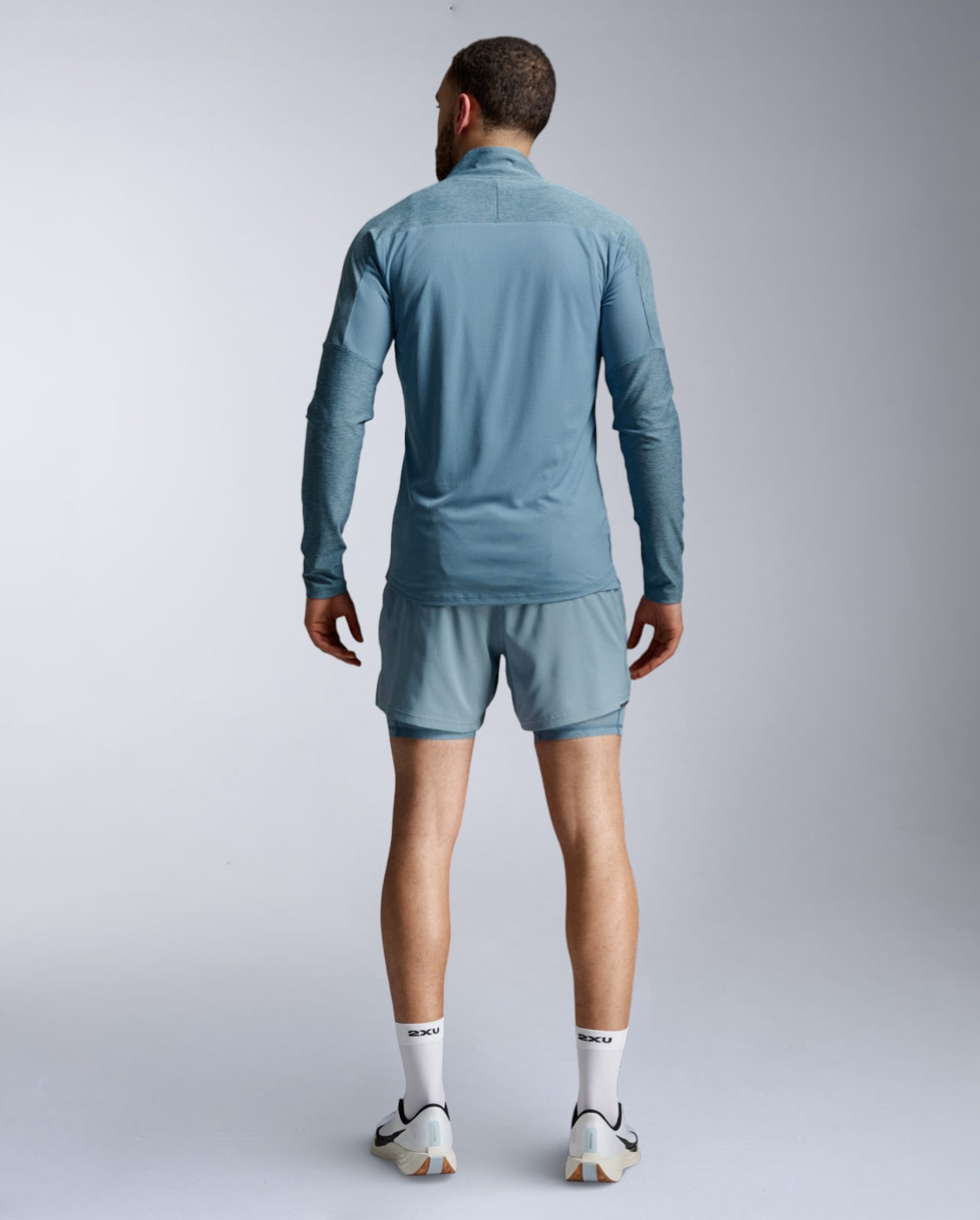2XU Men's Aero 1/2 Zip - Blue Shade/Reflective