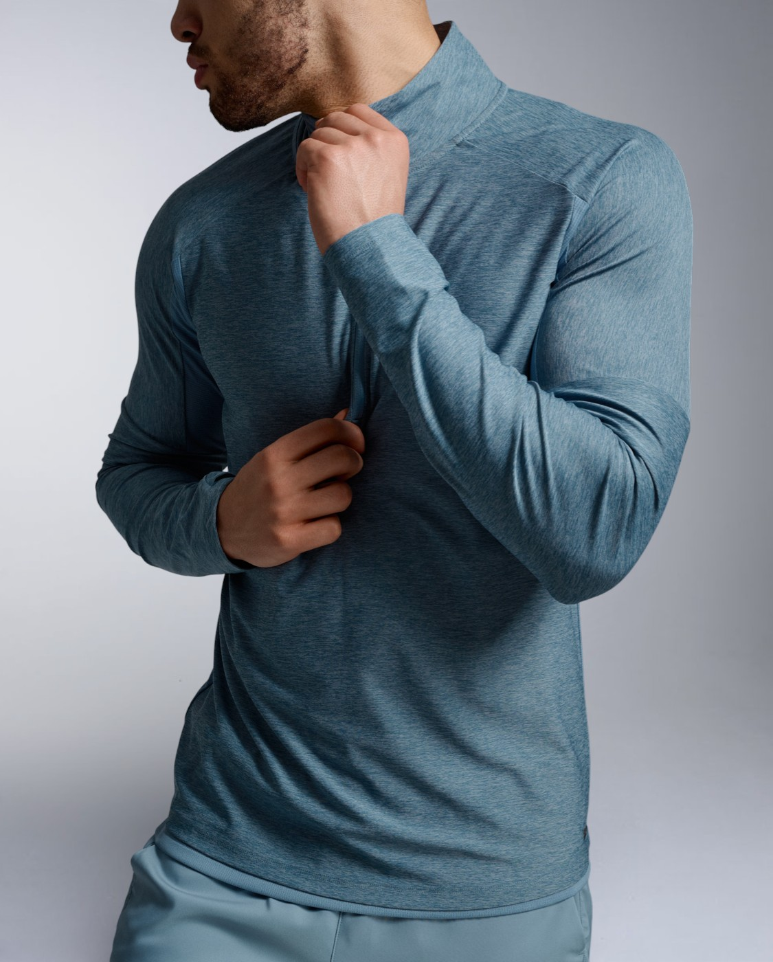 2XU Men's Aero 1/2 Zip - Blue Shade/Reflective