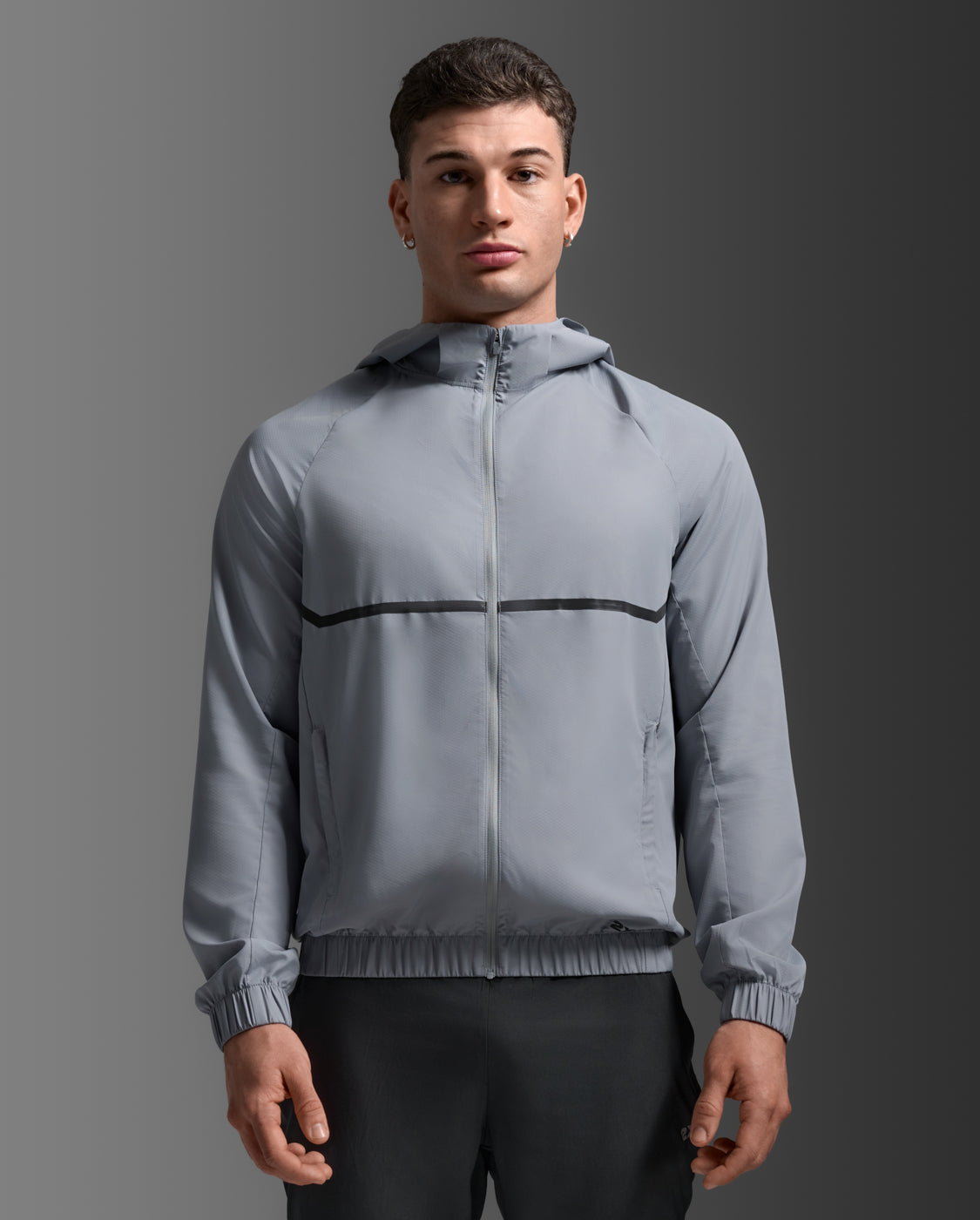 2XU Men's Aero Hex Windbreaker - Weathervane/Black Reflective