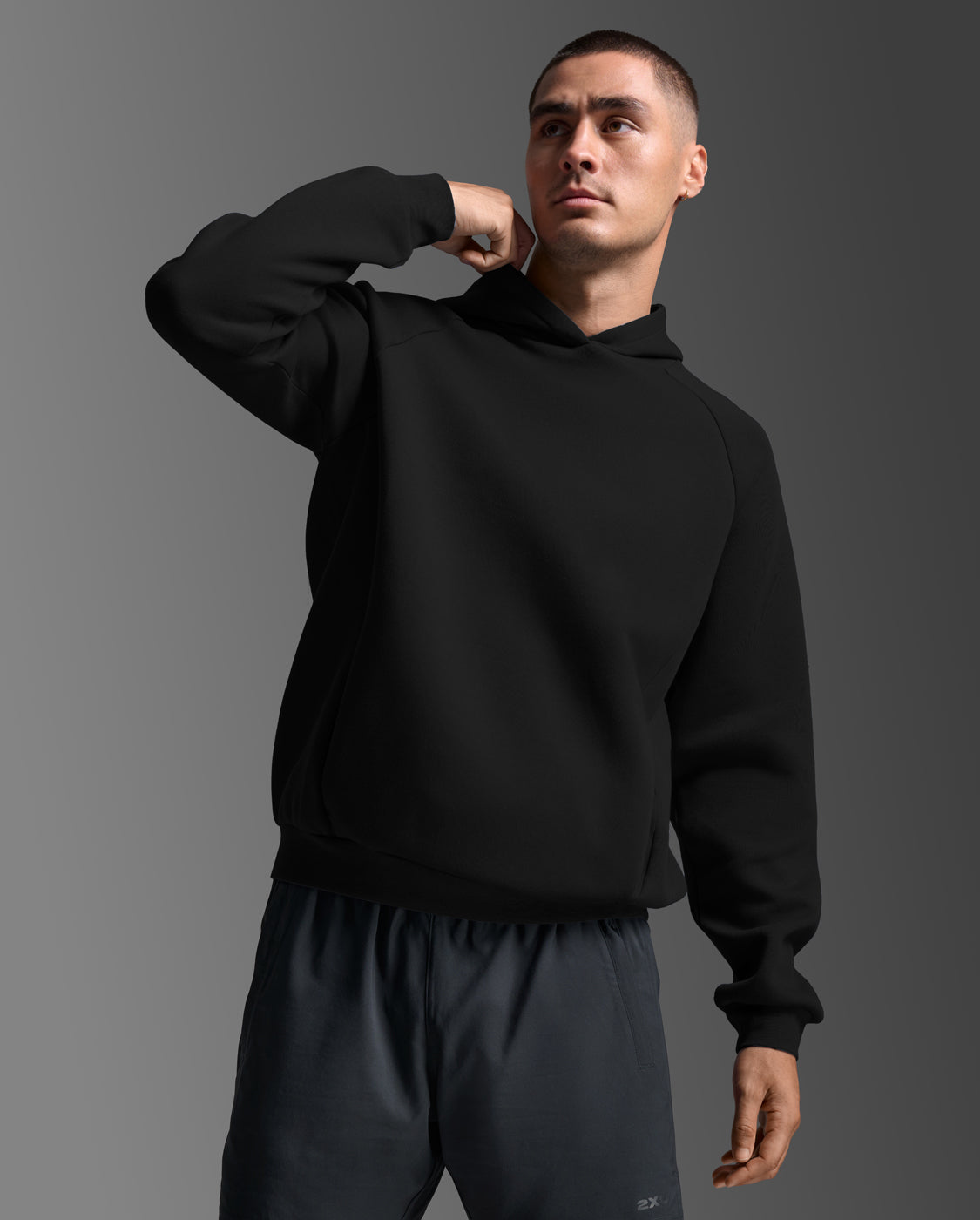 2XU Men's Motion Smooth Spacer Hoodie - Black/Black