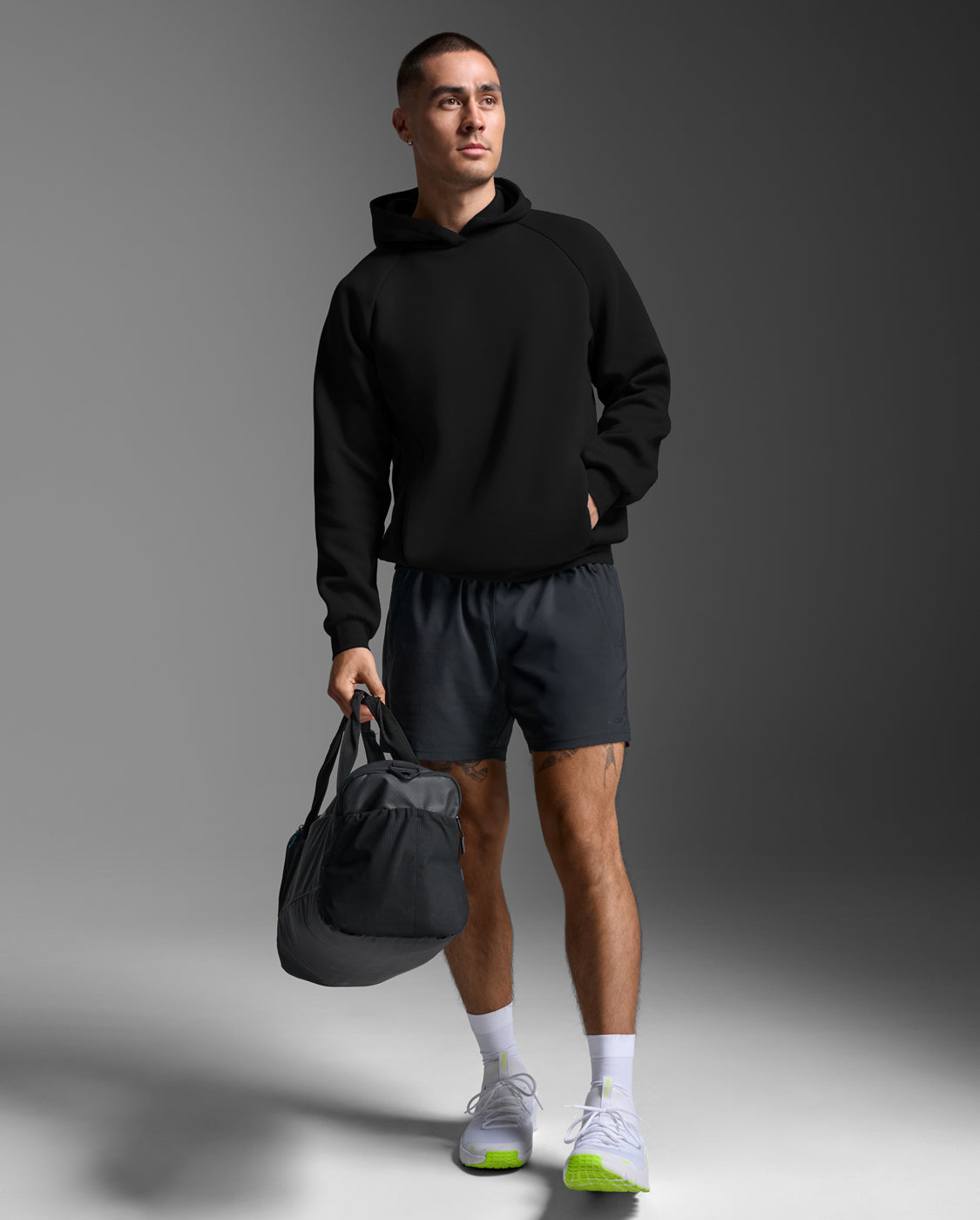 2XU Men's Motion Smooth Spacer Hoodie - Black/Black