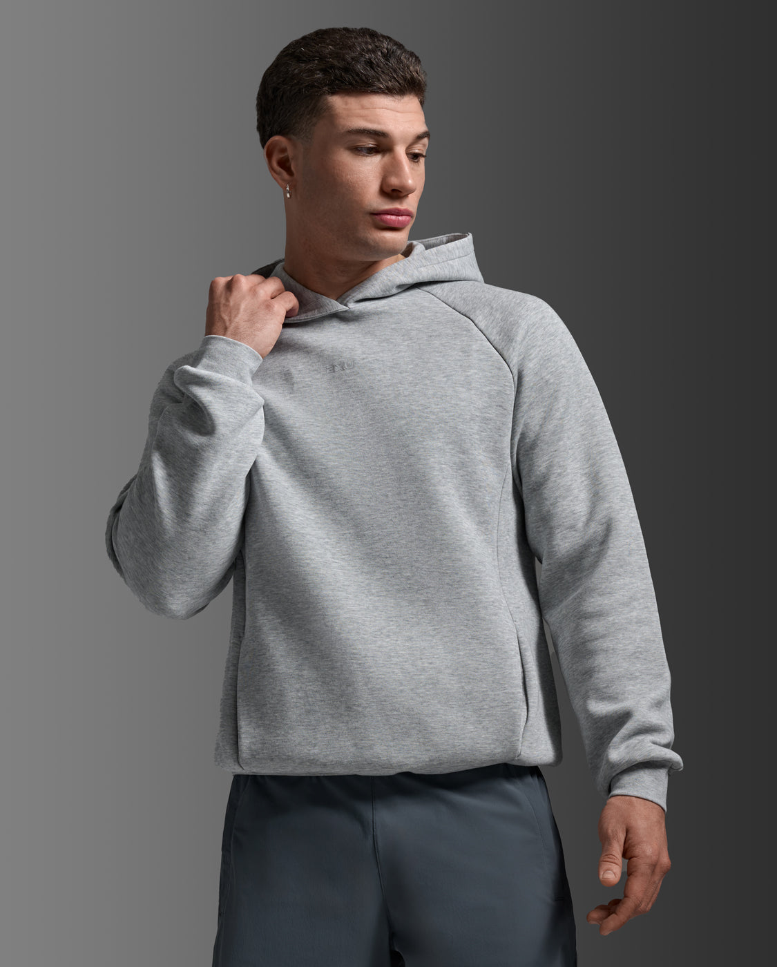 2XU Men's Motion Smooth Spacer Hoodie - Grey Marle/Grey Marle