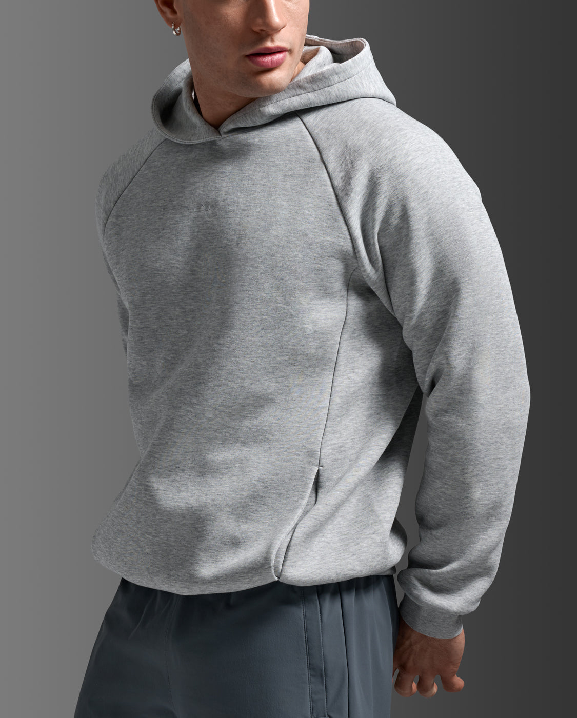 2XU Men's Motion Smooth Spacer Hoodie - Grey Marle/Grey Marle