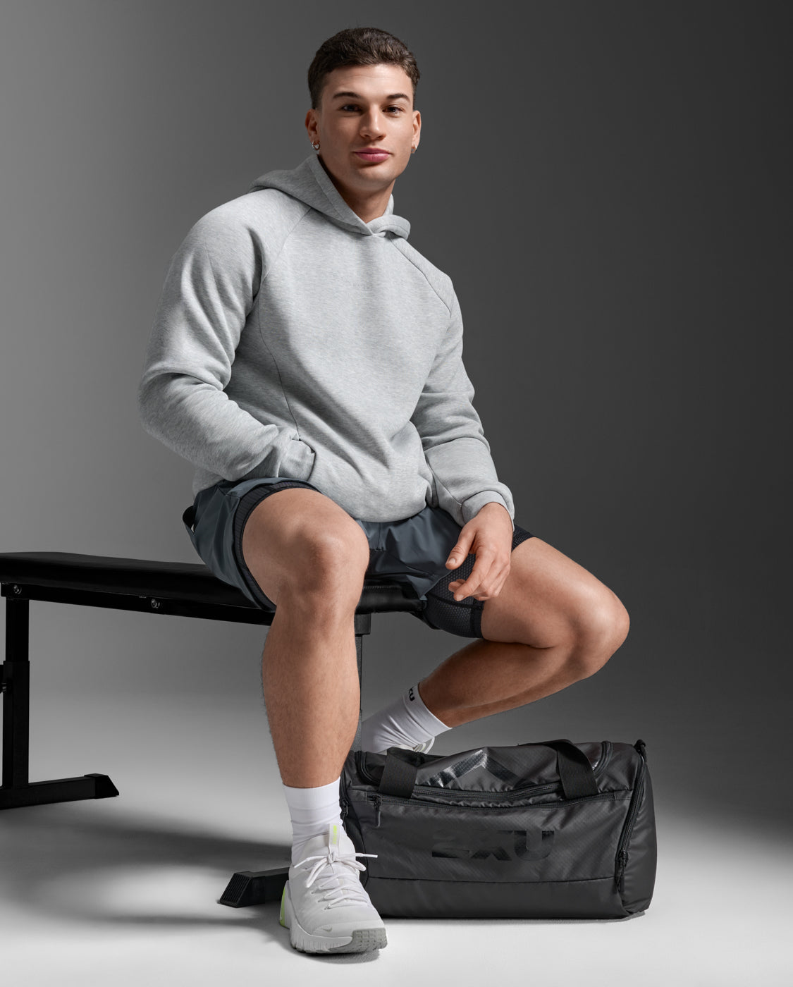 2XU Men's Motion Smooth Spacer Hoodie - Grey Marle/Grey Marle