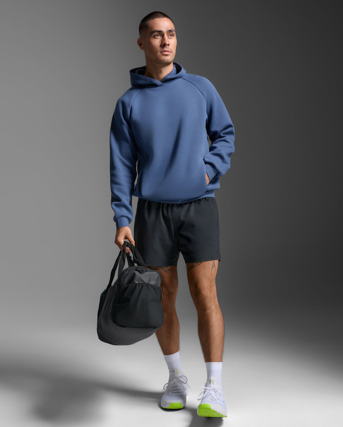 2XU Men's Motion Smooth Spacer Hoodie - Indigo/Indigo