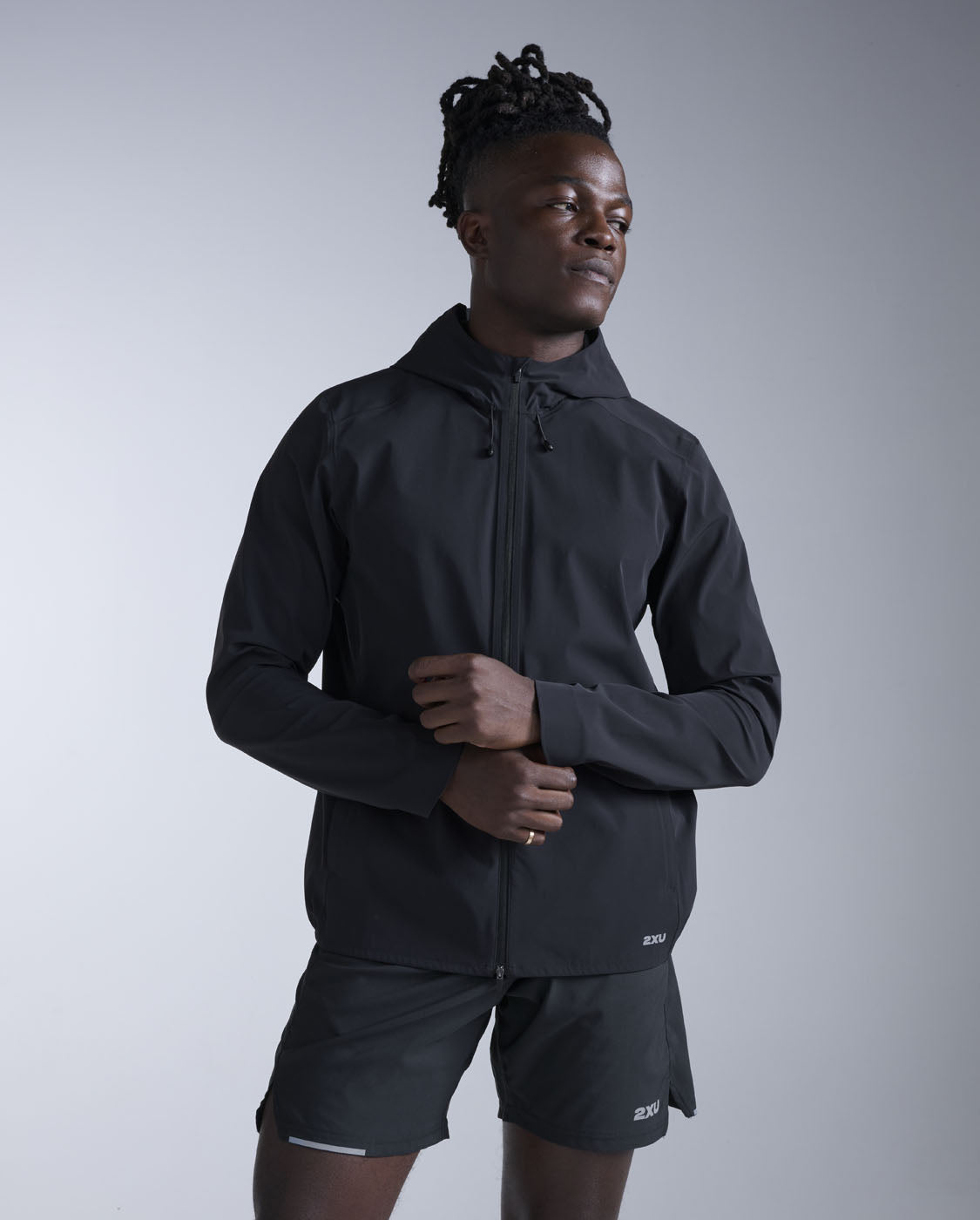 2XU Men's Ignition Shield Waterproof Jacket - Black/Silver Reflective