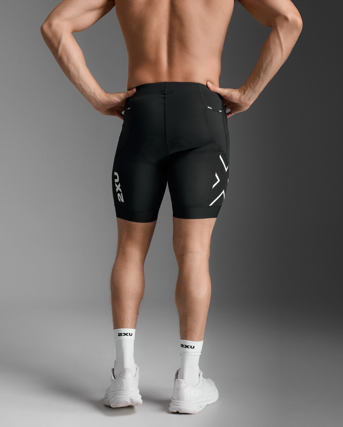2XU Men's Core Tri 8inch Shorts MT7400B - Black/White
