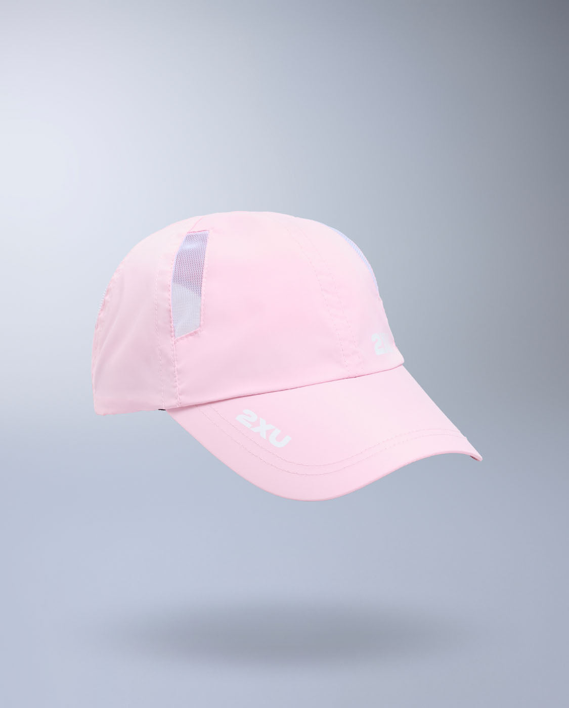 2XU Unisex's Run Cap - Pink Frost/White