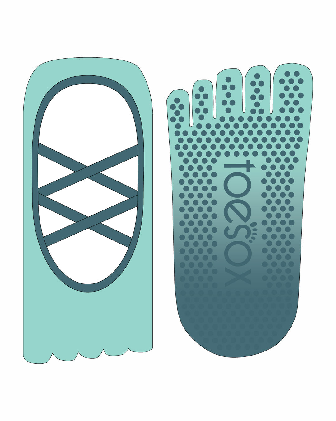 TOESOX Grip Full Toe Elle - Tidal