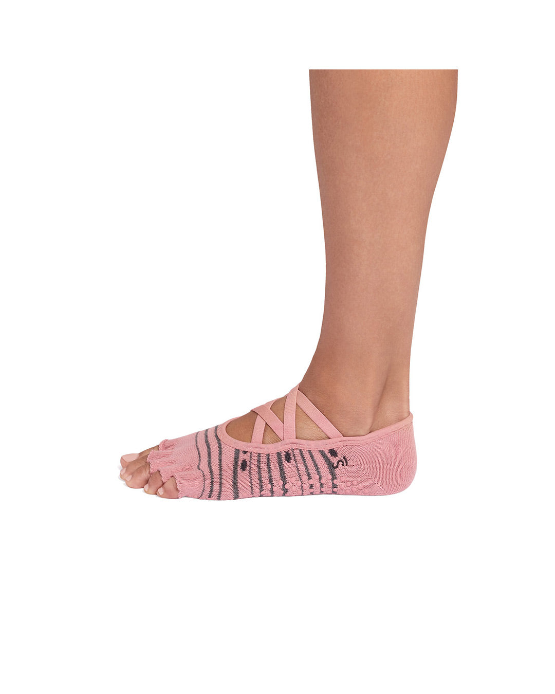 TOESOX Grip Half Toe Elle - Soft Red