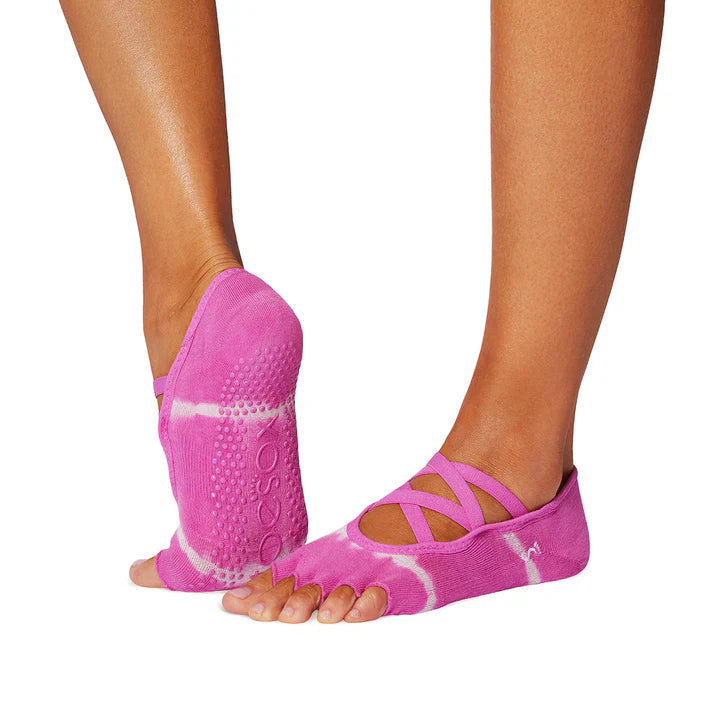 TOESOX Grip Half Toe Elle - Paradise Tie Dye Stripe