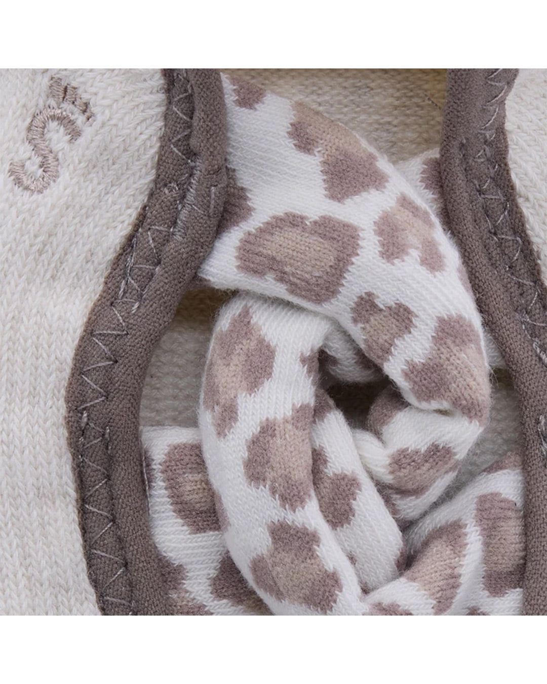 TOESOX Grip Half Toe Ivy - Leopard Sand