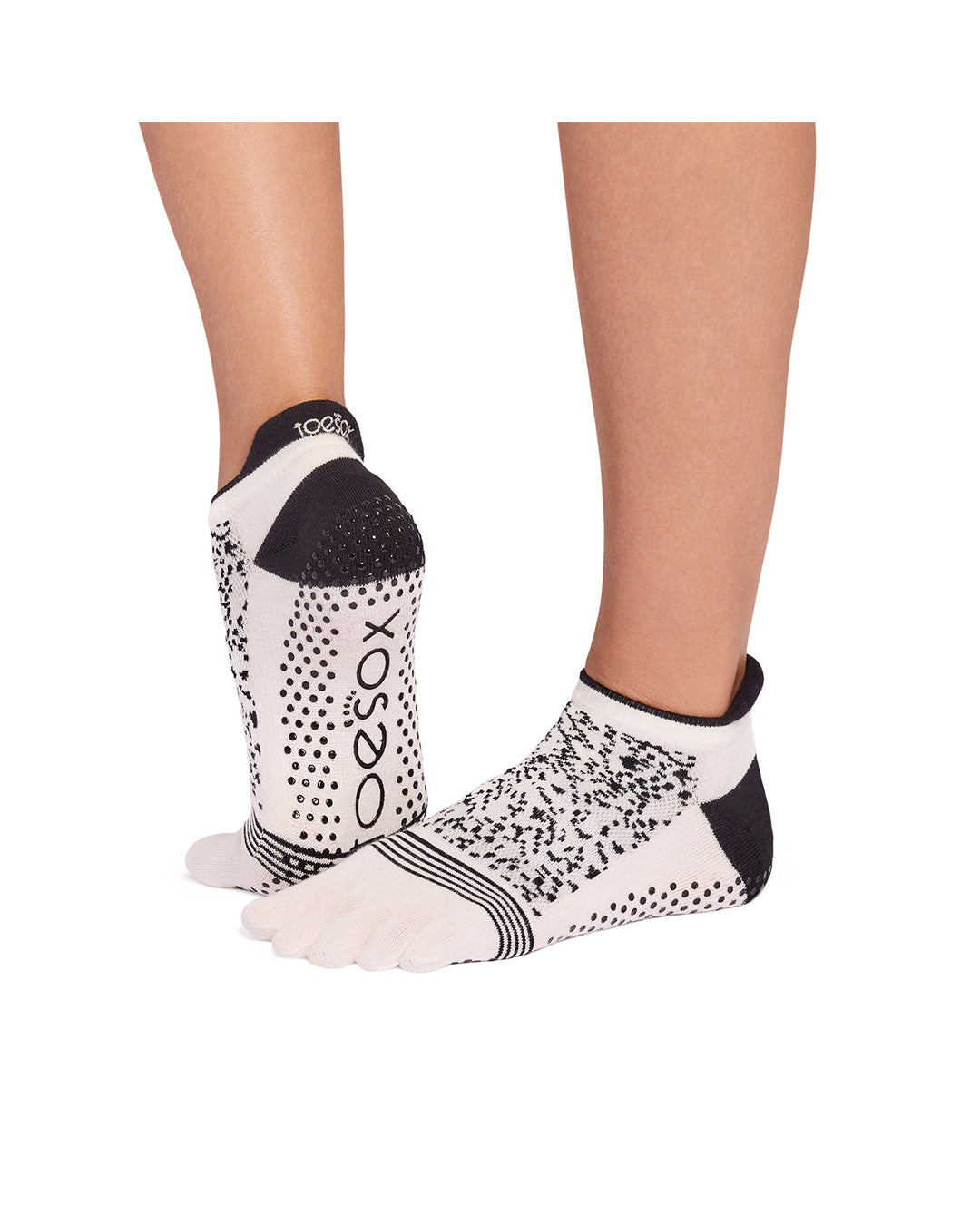 TOESOX Grip Full Toe Low Rise Tec - Bone