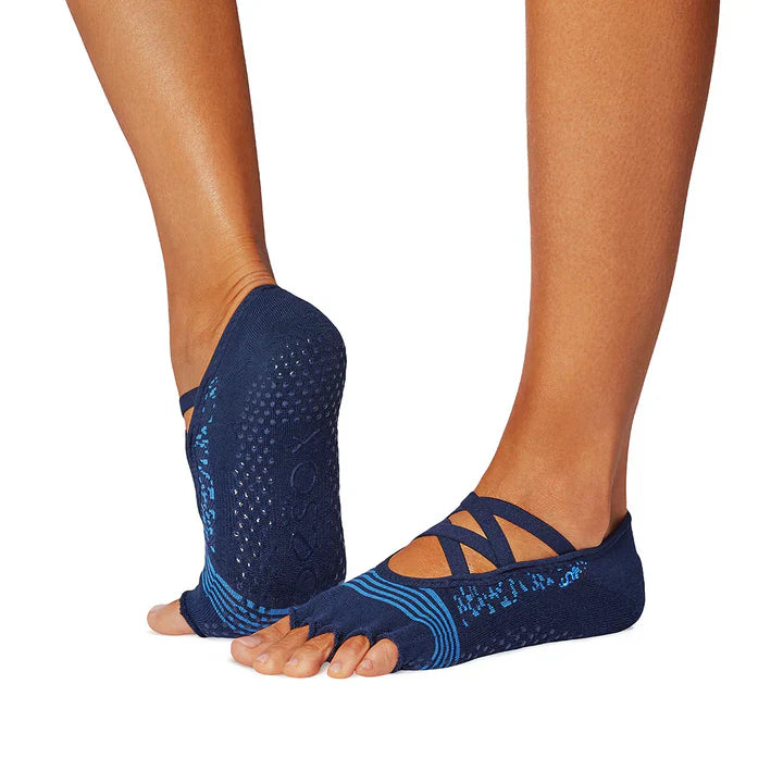 Toesox Yoga Socks Half Toe Low Rise - Navy - Amsterdam Toesox Yoga Socks Half Toe Low Rise - Navy - Amsterdam