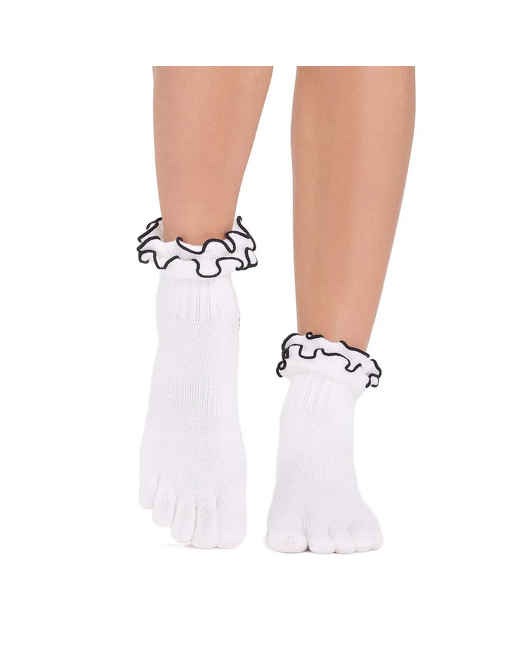 TOESOX Grip Full Toe Melody Frilly - White