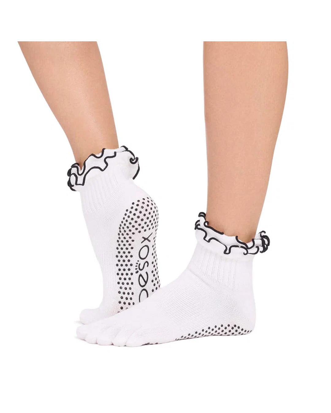 TOESOX Grip Full Toe Melody Frilly - White