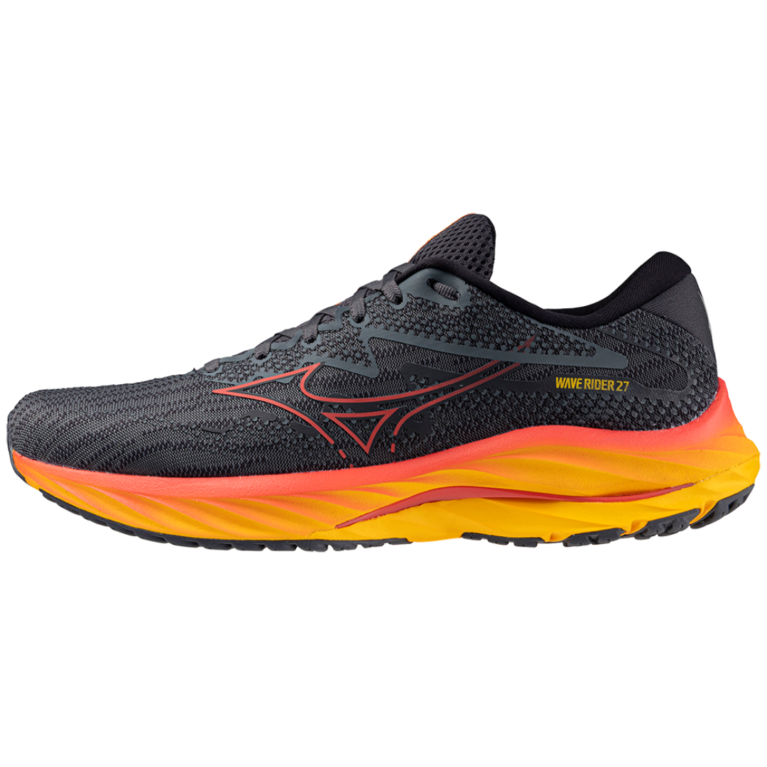 Mizuno Men's Wave Rider 27 - Turbulence/Cayenne/Citrus