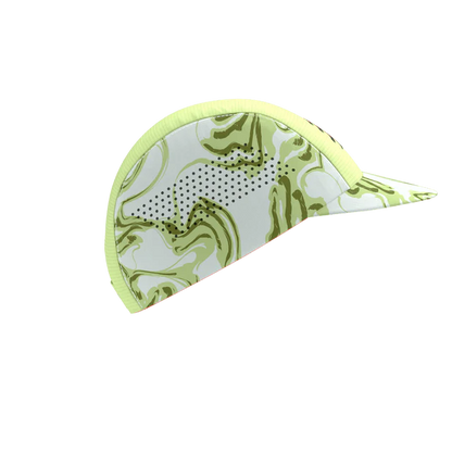 Compressport Unisex's Pro Racing Cap - Green Camo/Fluo Red