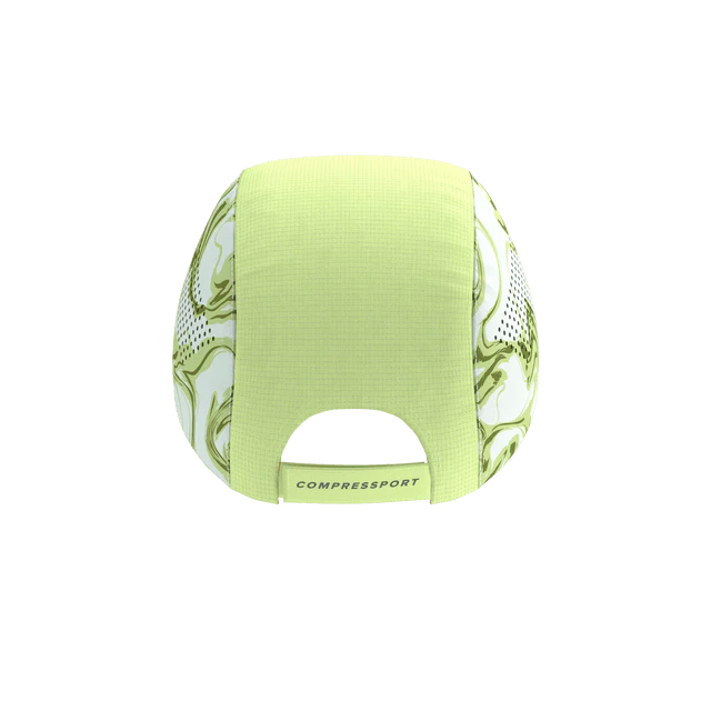 Compressport Unisex's Pro Racing Cap - Green Camo/Fluo Red