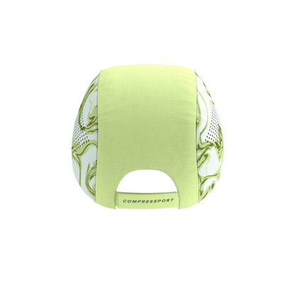 Compressport Unisex's Pro Racing Cap - Green Camo/Fluo Red