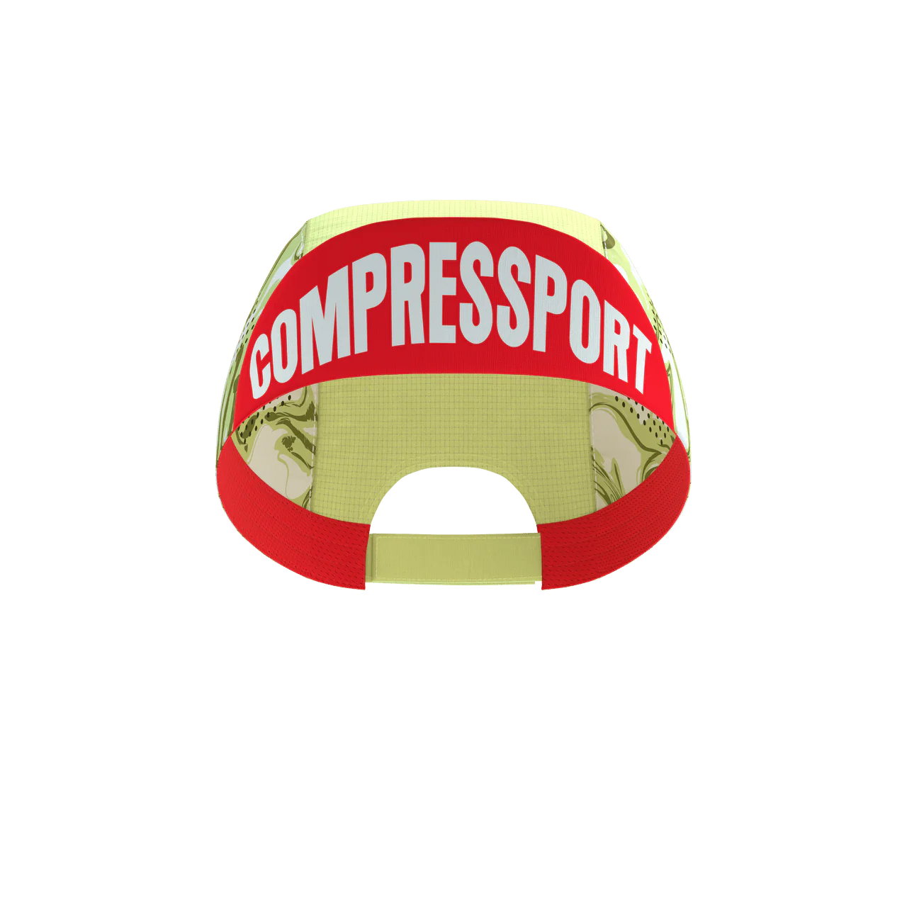 Compressport Unisex's Pro Racing Cap - Green Camo/Fluo Red