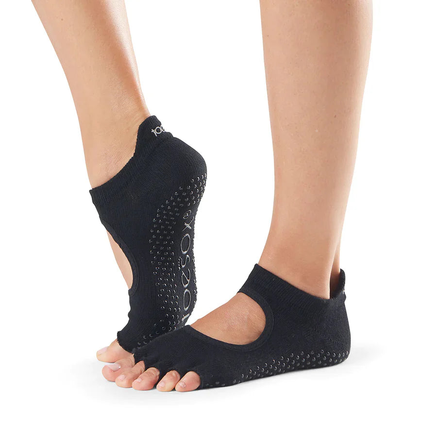 TOESOX Grip Half Toe Bellarina - Black