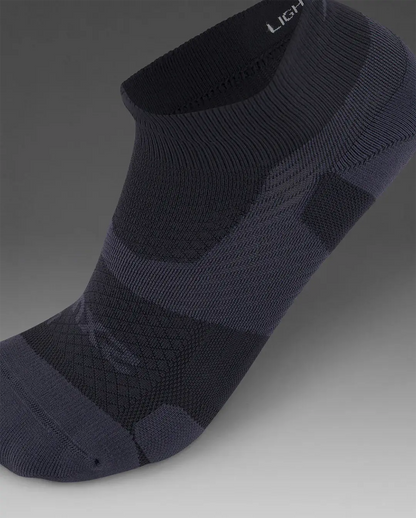 2XU Unisex's Vectr Light Cushion 1/4 Crew - Black/Titanium