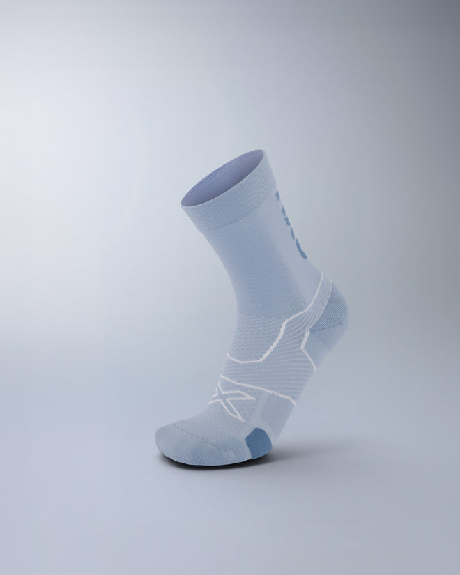 2XU Unisex's Vectr Cushion Crew Socks - Bay/Blue Shade