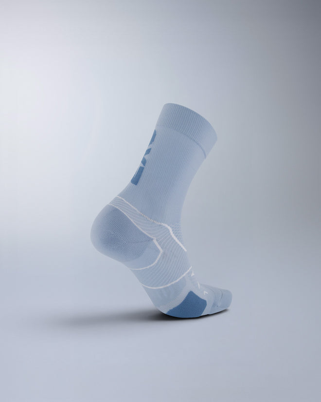 2XU Unisex's Vectr Cushion Crew Socks - Bay/Blue Shade
