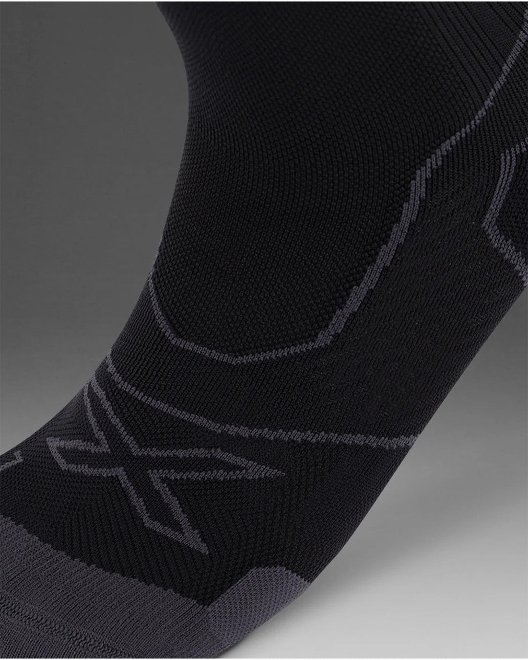 2XU Unisex's Vectr Cushion Full Length Socks - Black/Titanium