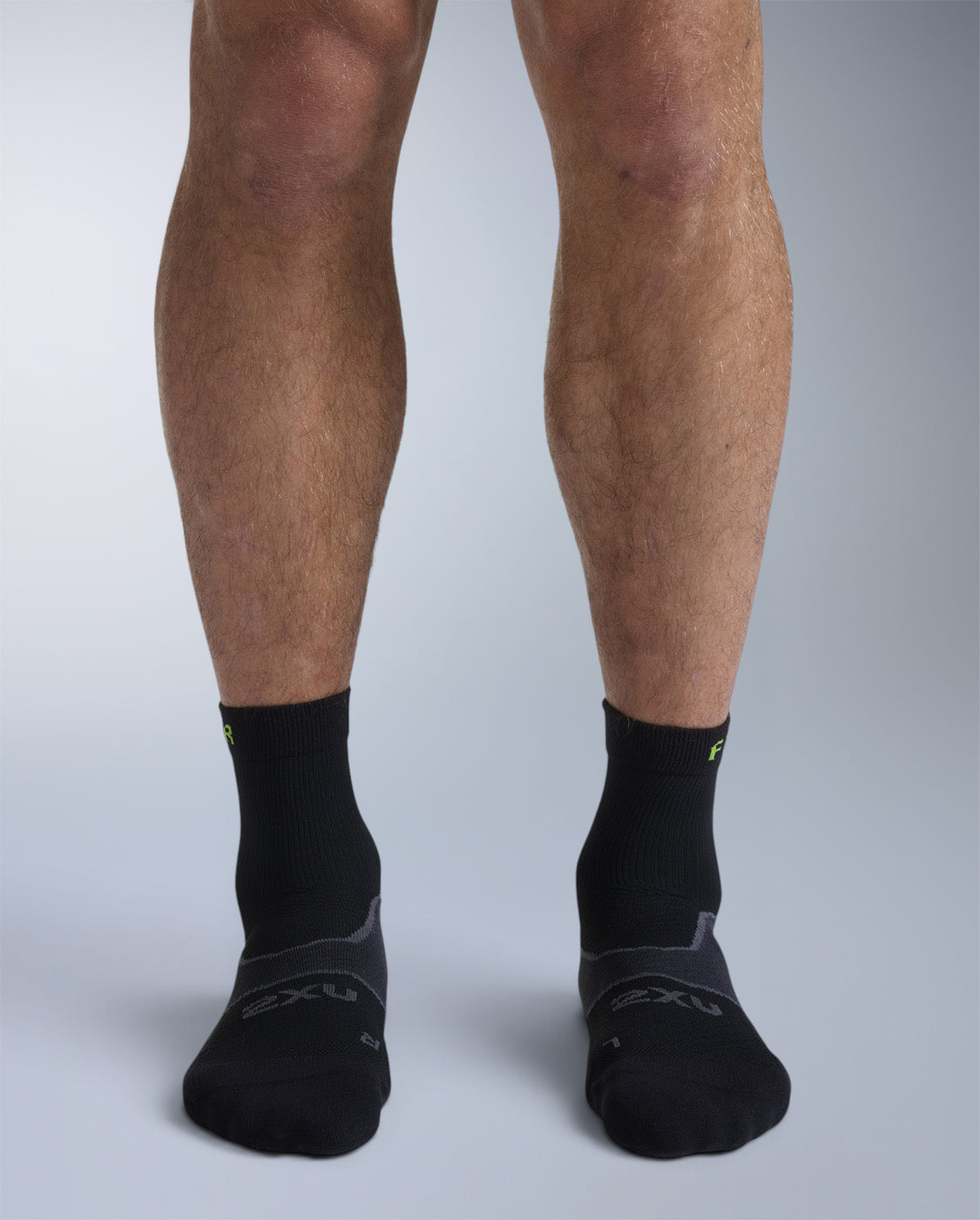 Recovery Achilles Crew Socks with FIR - Grey/Black