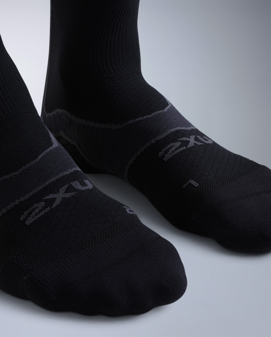 Recovery Achilles Crew Socks with FIR - Grey/Black
