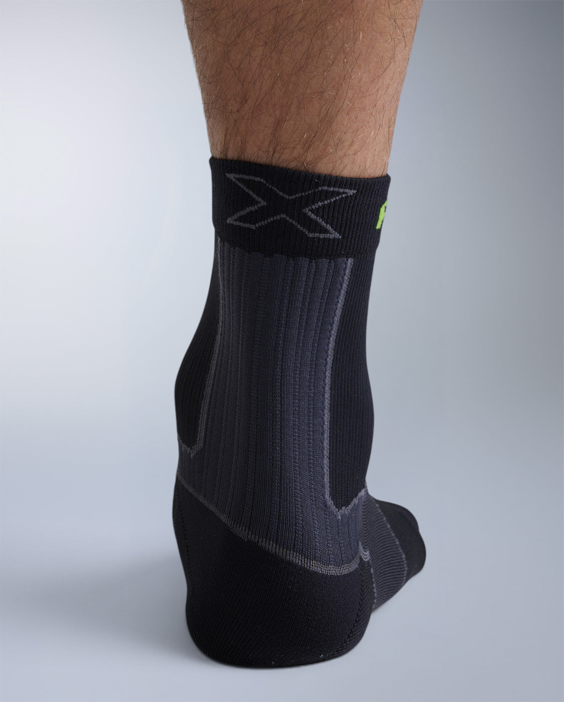 Recovery Achilles Crew Socks with FIR - Grey/Black