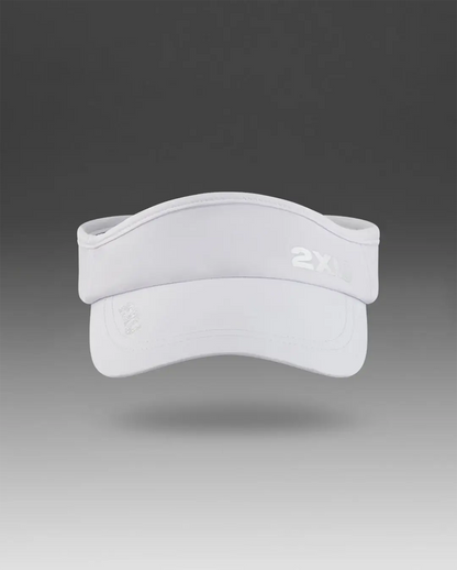 2XU Unisex's Run Visor - White/White