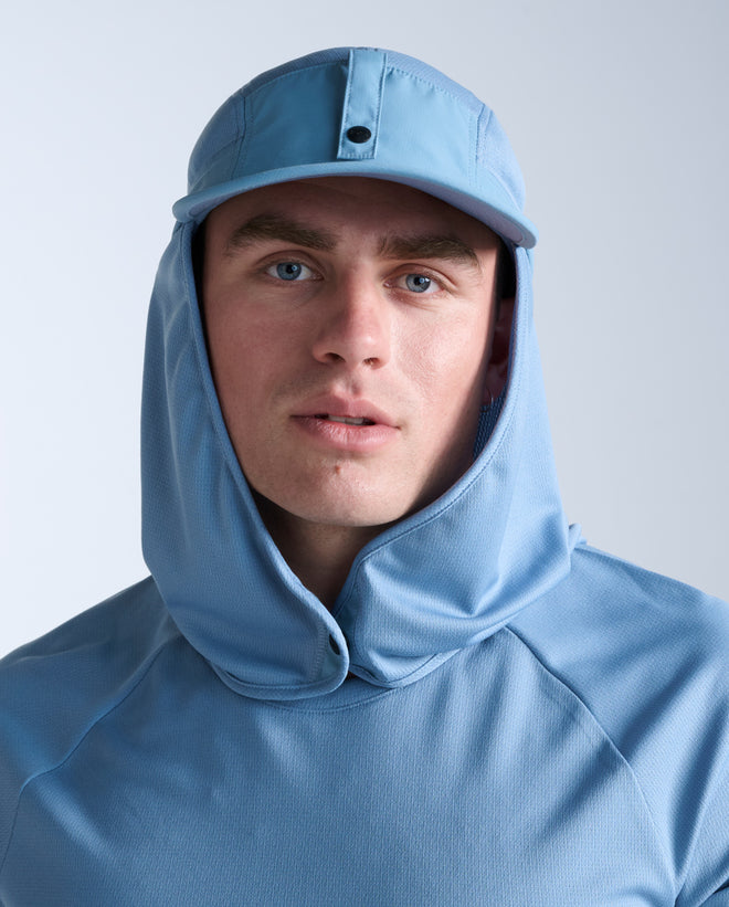2XU Unisex's Trail Legionnaire Cap - Blue Shade/Blue Shade