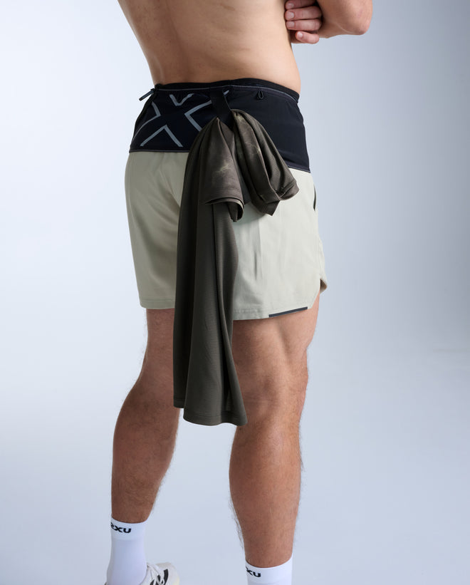 2XU Unisex's Trail Ultra Run Belt - Black/Silver Reflective
