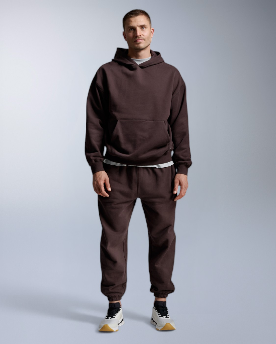 2XU Unisex's EZ Oversized Organic Cotton Hoodie - Bark/Bark