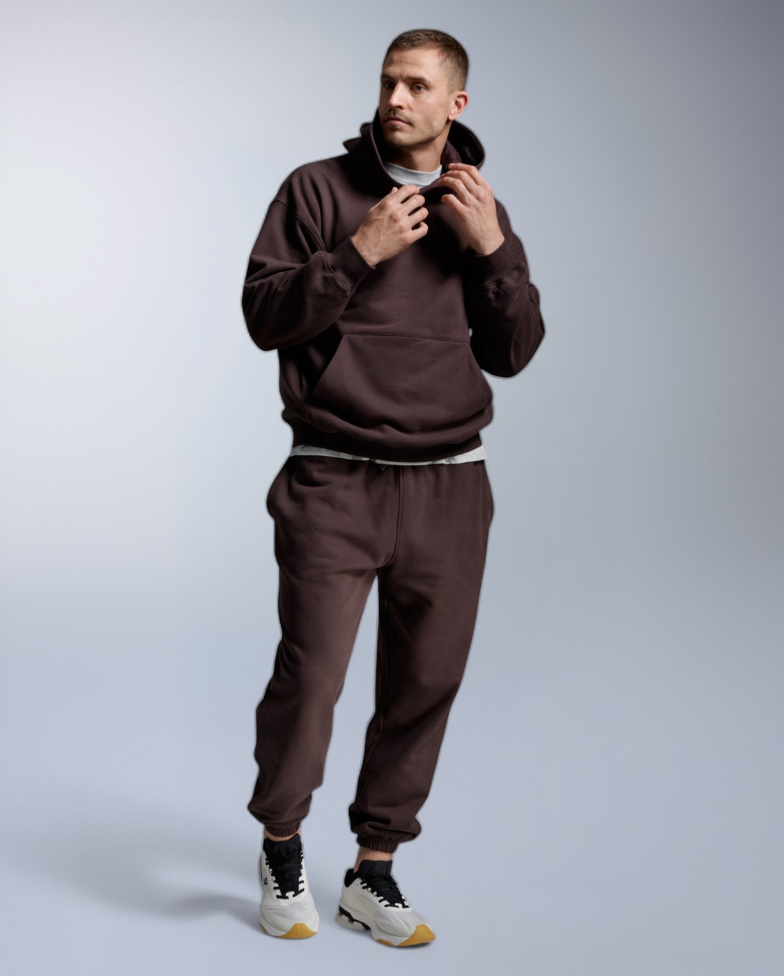 2XU Unisex's EZ Oversized Organic Cotton Hoodie - Bark/Bark