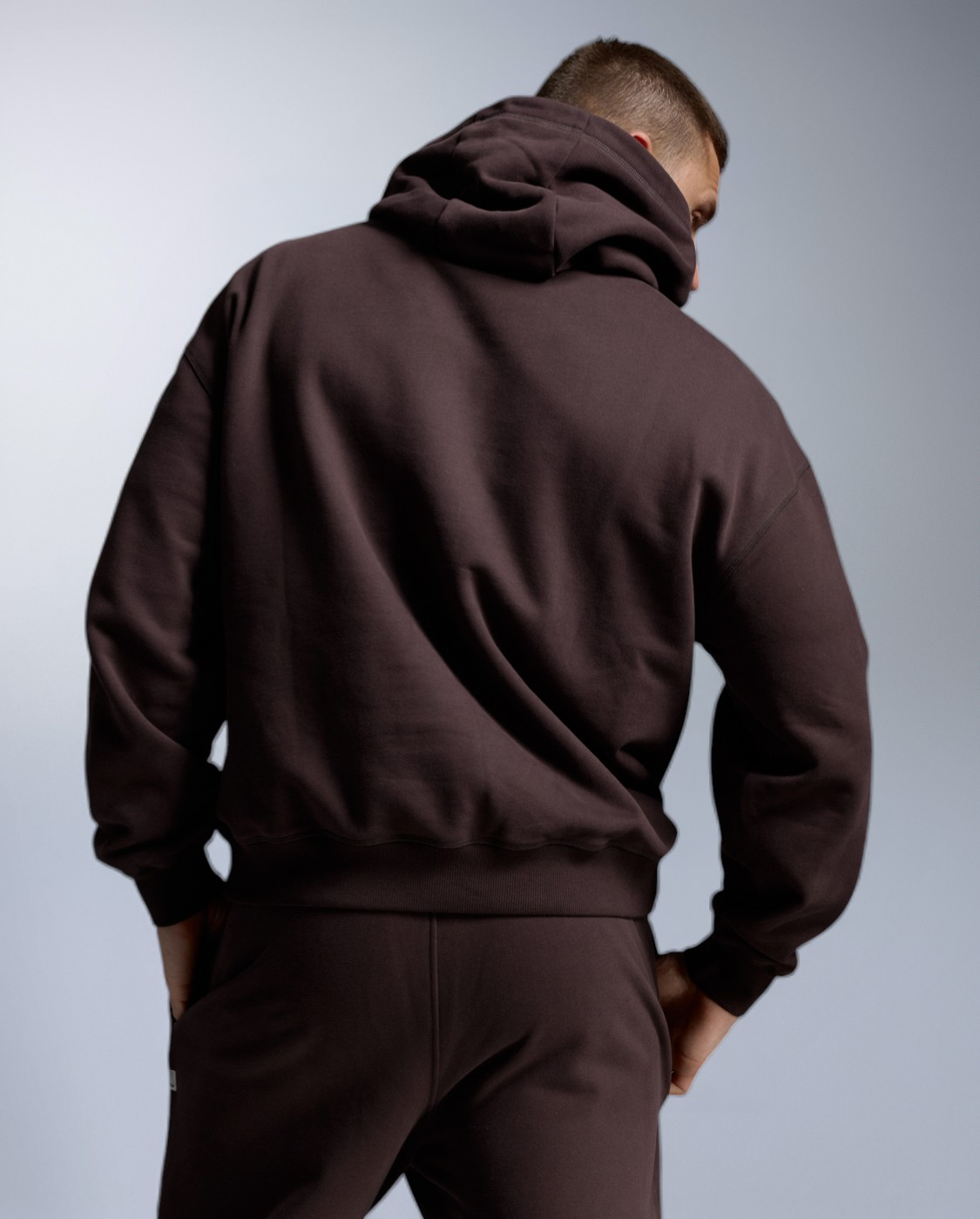 2XU Unisex's EZ Oversized Organic Cotton Hoodie - Bark/Bark