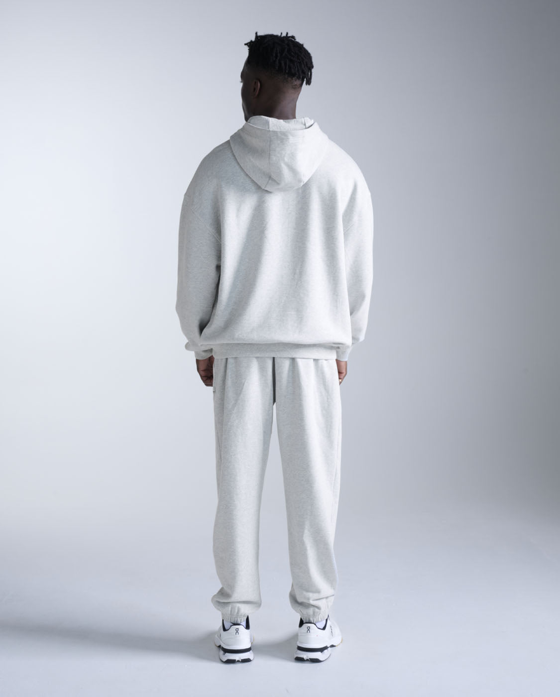 2XU Unisex's EZ Oversized Organic Cotton Hoodie - Grey Marle/Grey Marle
