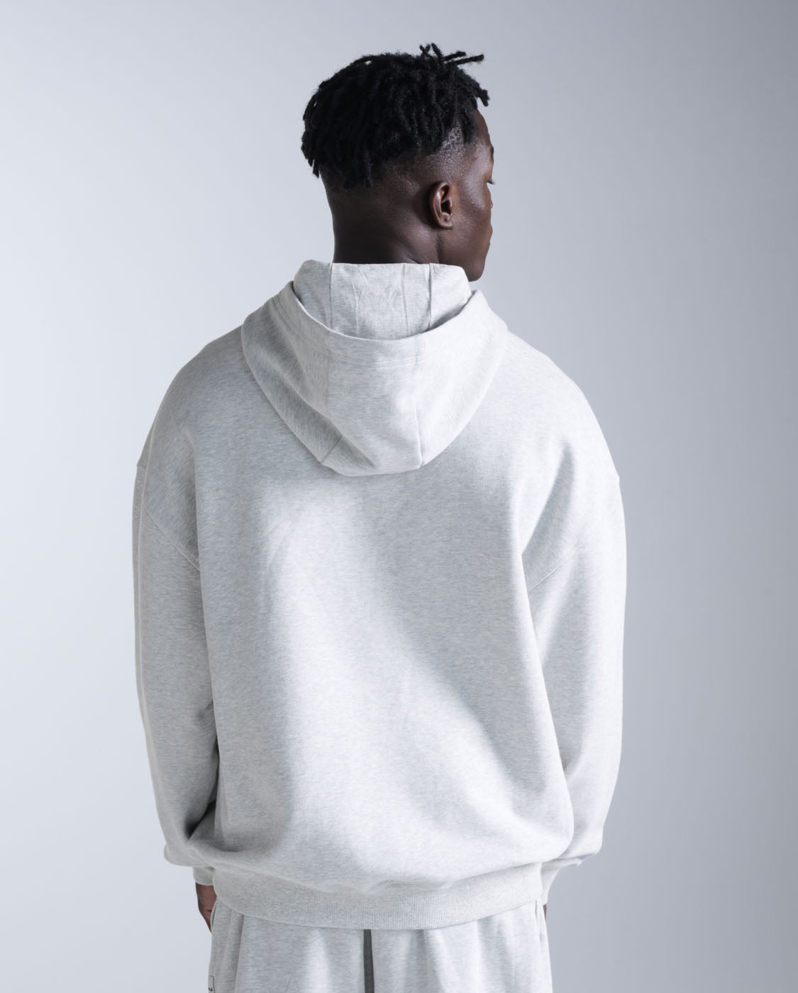 2XU Unisex's EZ Oversized Organic Cotton Hoodie - Grey Marle/Grey Marle