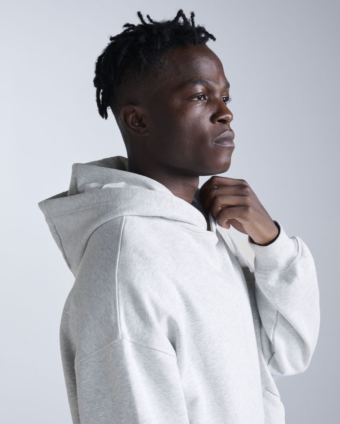 2XU Unisex's EZ Oversized Organic Cotton Hoodie - Grey Marle/Grey Marle