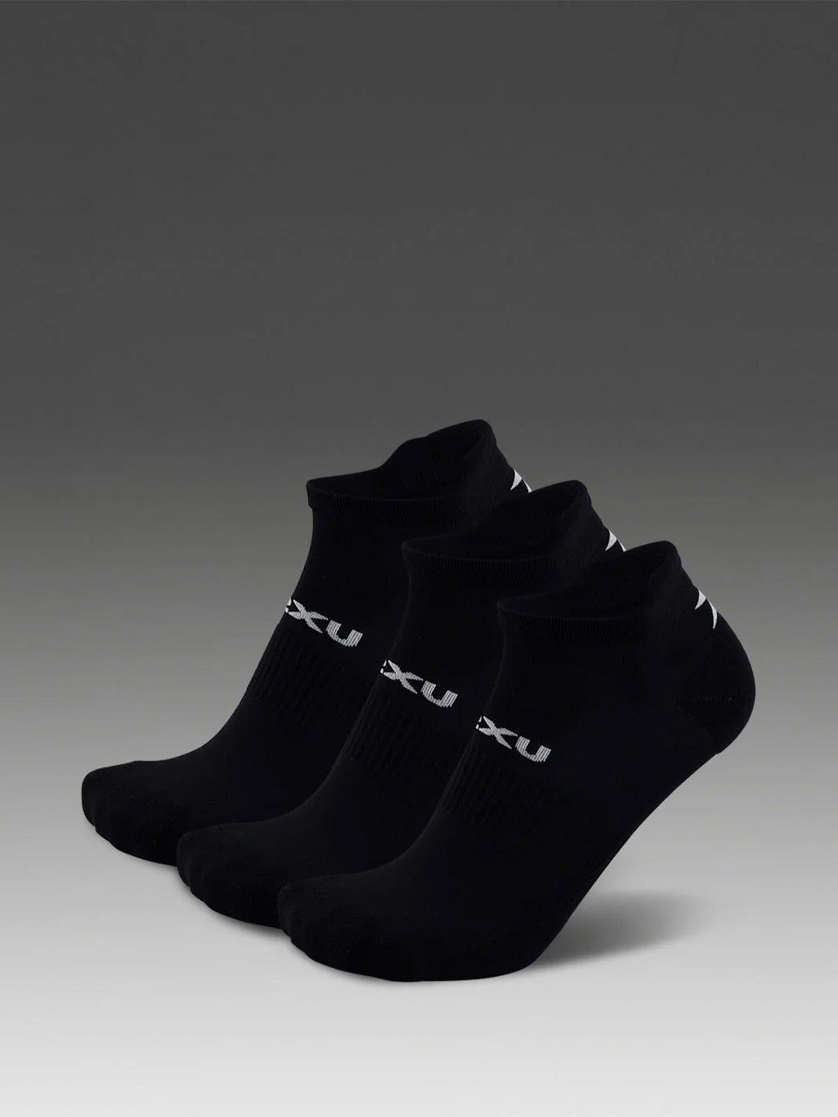 2XU Unisex's Ankle Sock 3 Pack - Black/White